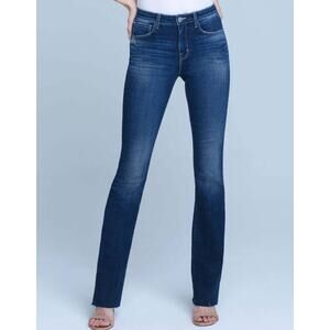 L'Agence Ruth High Rise Cotton Blend Straight Jeans In Atwood Women's 32